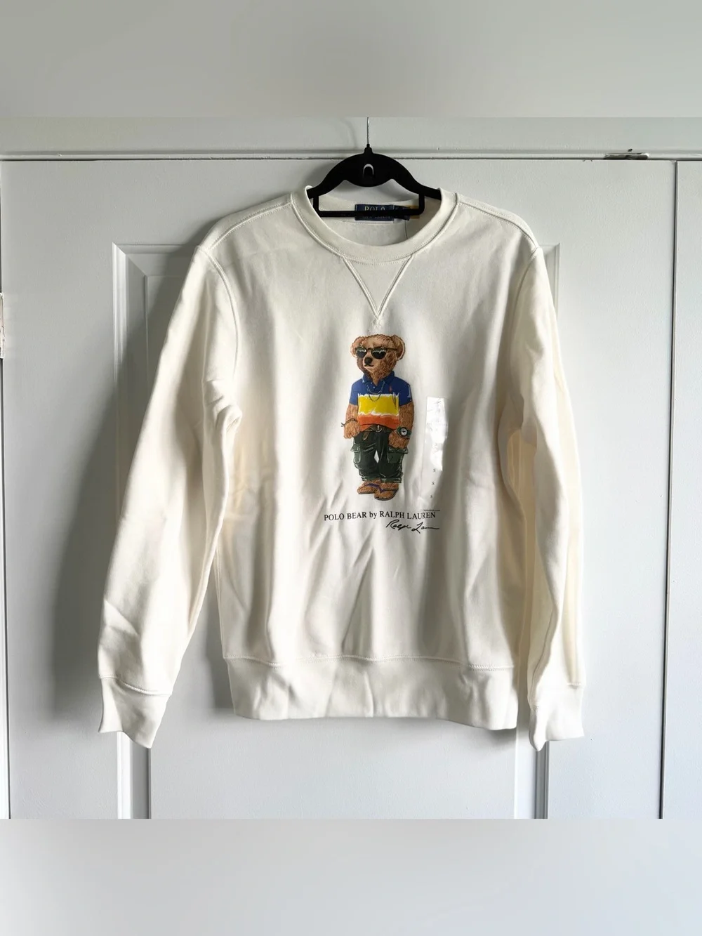 Polo Ralph Lauren White Cream Bear Sweatshirt NWT